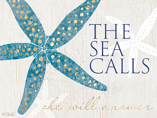 Kate Sherrill KS127 - KS127 - The Sea Calls - 16x12 The Sea Calls, Starfish, Nautical, Signs from Penny Lane