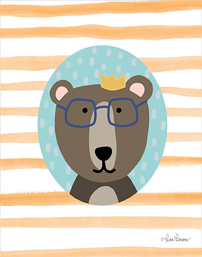 Lisa Larson LAR372 - Bear 1 - Bear, Crown, Glasses, Stripes, Baby from Penny Lane Publishing