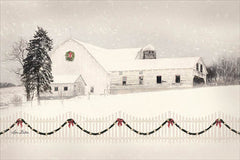 LD1187 - Snowy Barn on a Hill - 18x12