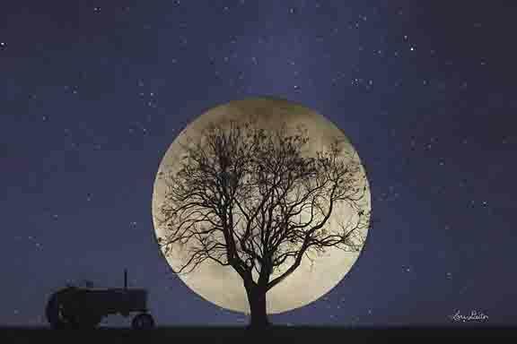 Lori Deiter LD1189 - Full Moon Country Night - Full Moon, Tractor, Farm, Tree from Penny Lane Publishing