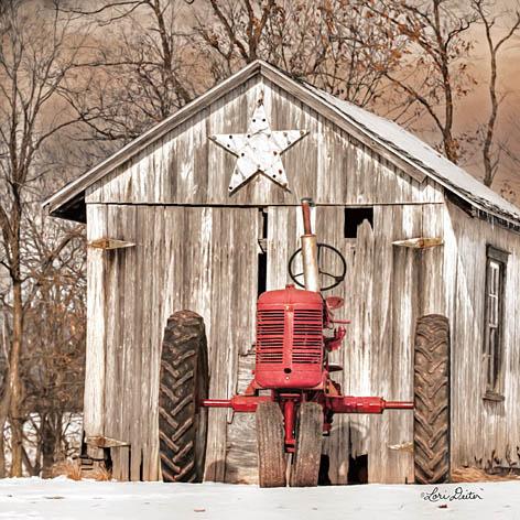 Lori Deiter LD1243 - Star Shed - Shed, Star, Tractor, Snow, Farm from Penny Lane Publishing