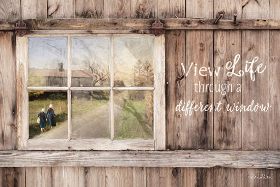 Lori Deiter LD1257 - View Life Through a Different Window - Amish, Farm, Window, Barn, Paths, Signs from Penny Lane Publishing