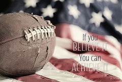 LD1292 - Football - Believe It - 18x12