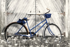 LD1376 - Blue Bike at Barn - 18x12