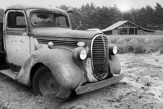 Lori Deiter LD1393 - Stuck in the Mud Truck, Rusty Truck, Field, Farm, Black & White from Penny Lane