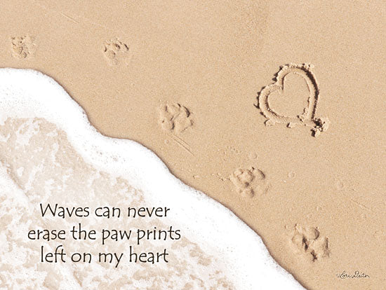 Lori Deiter LD1450 - Beach Paw Prints Holidays, Coastal Christmas, Sand, Paw Prints, Dog, Heart from Penny Lane