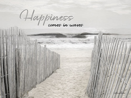 Lori Deiter LD1460 - Happiness Comes in Waves Happiness, Beach, Fence, Ocean, Walkway from Penny Lane