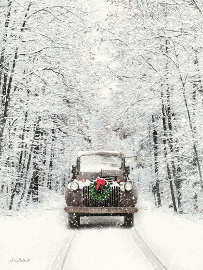 Lori Deiter LD1476 - Antique Christmas Truck, Holidays, Winter, Snow, Road, Path, Antiques from Penny Lane