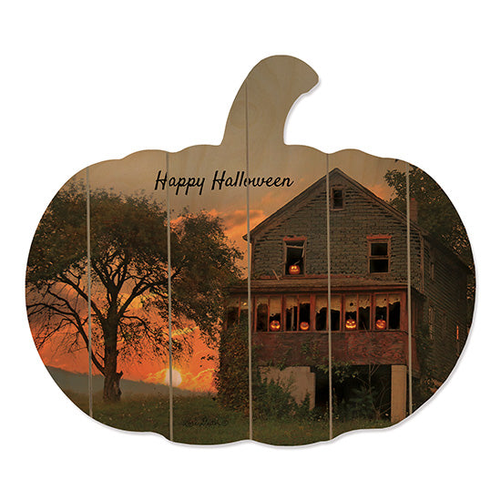 Lori Deiter LD1501PUMP - Spooky House Haunted House, Scary, Sunset, Evening, Pumpkins from Penny Lane