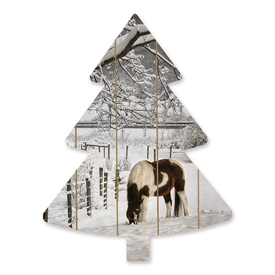 Lori Deiter LD1530TREE - Horse in Snow  Horse, Field, Christmas Trees, Snow, Winter, Grazing from Penny Lane