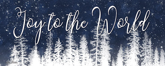 Lori Deiter LD1587 - Joy to the World - 20x8 Holidays, Joy to the World, Christmas Trees, Blue and White from Penny Lane