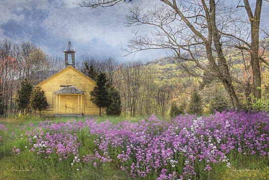 Lori Deiter LD165 - Fragrant Field  Lavender, Field, Church, Country Church, Wildflowers from Penny Lane