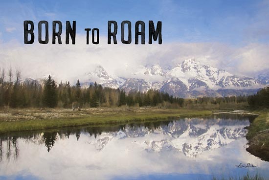 Lori Deiter LD1770 - LD1770 - Born to Roam - 18x12 Born to Roam, Mountains, River, Landscape, Signs from Penny Lane