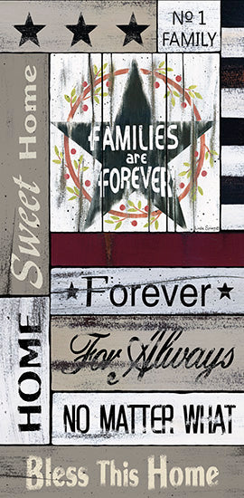 Linda Spivey LS1682 - Families are Forever - Family, Home, Calligraphy, Barn Star from Penny Lane Publishing
