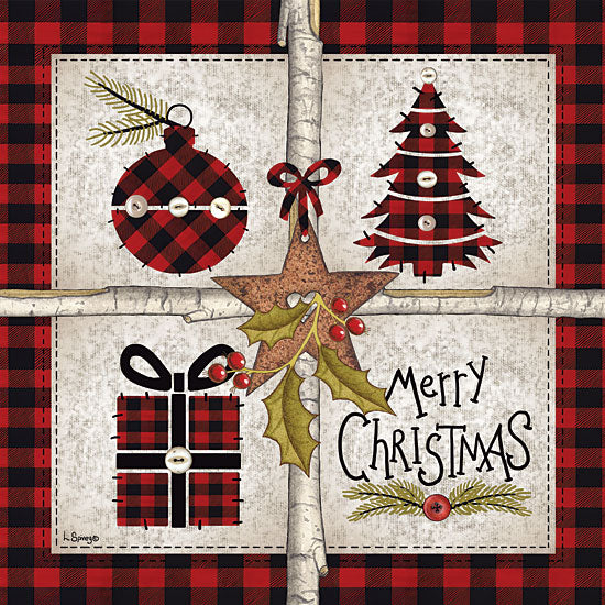 Linda Spivey LS1691 - Four Square Merry Christmas Merry Christmas, Rusty, Buffalo Plaid, Christmas Trees, Heart from Penny Lane