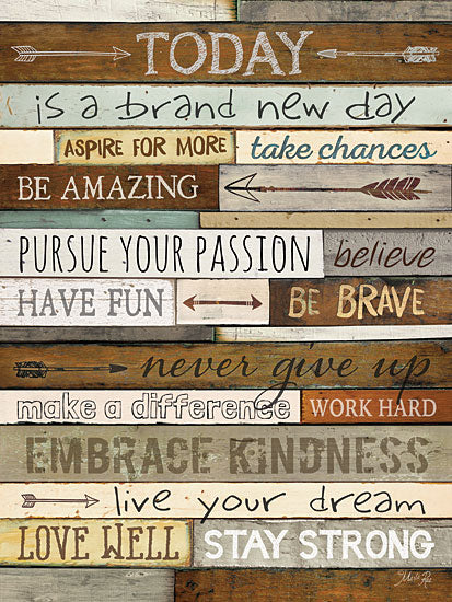 Marla Rae MA2030A - Today is a Brand New Day  - Today, Typography, Signs, Inspirational from Penny Lane Publishing