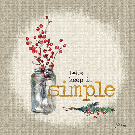 Marla Rae MA2171 - Keep It Simple - Simple, Signs, Typography, Berries, Jar from Penny Lane Publishing