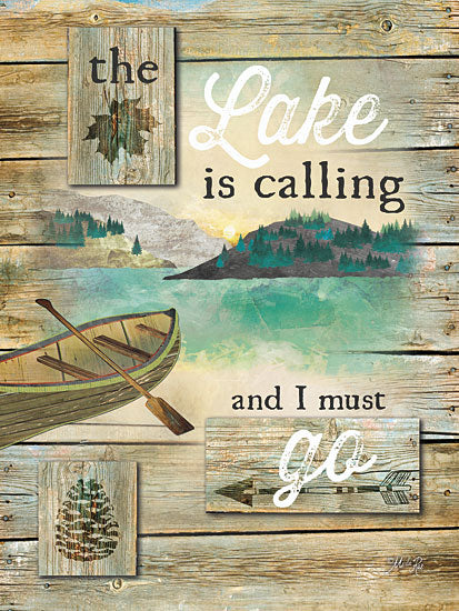 Marla Rae MA2251aGP - The Lake is Calling - Lake, Canoe, Signs from Penny Lane Publishing