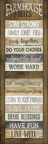 Marla Rae MA2280A - Farmhouse Rules Shutter - Farmhouse, Shutter, Rules, Typography from Penny Lane Publishing