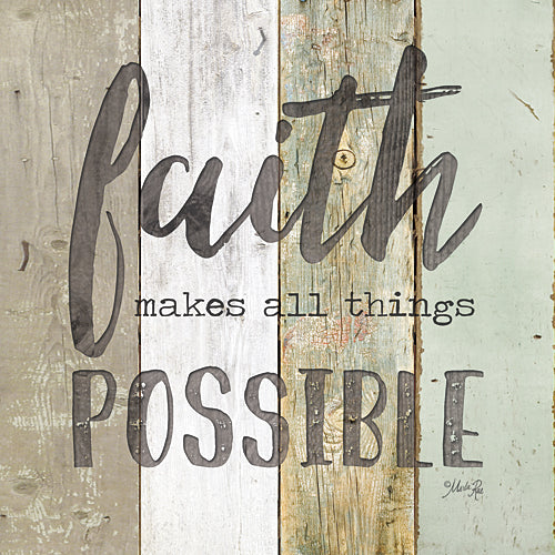 Marla Rae MA2421GP - Faith Makes All Things Possible - Painted Wood, Sign, Inspirational, Decorative, Typography from Penny Lane Publishing