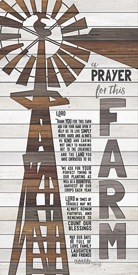 Marla Rae MA2461GP - A Prayer for This Farm - Farm, Windmill, Rusty, Wood Planks, Prayer, Farmer from Penny Lane Publishing