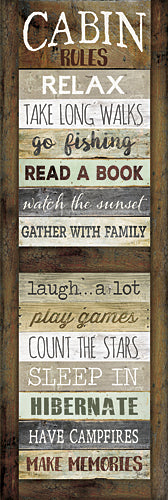 Marla Rae MA2488 - Cabin Rules - Cabin, Rules, Camping, Sign, Inspirational, Lake, Lodge from Penny Lane Publishing