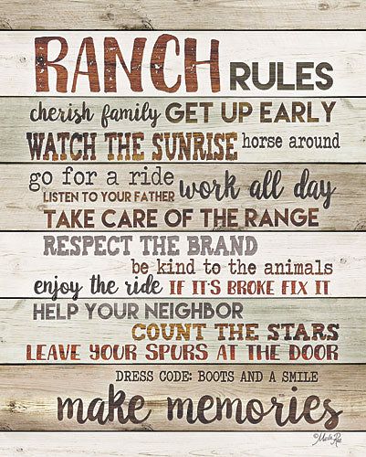 Marla Rae MA2587 - Ranch Rules  - Ranch, Rules, Typography, Signs from Penny Lane Publishing
