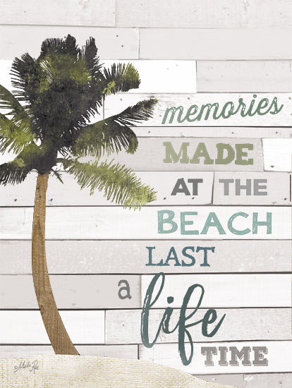 Marla Rae MA2597GP - Beach Memories - Memories, Beach, Wood Slats, Palm Tree from Penny Lane Publishing
