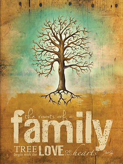 Marla Rae MA283A - Roots of a Family - Roots, Tree, Wood Planks, Family from Penny Lane Publishing