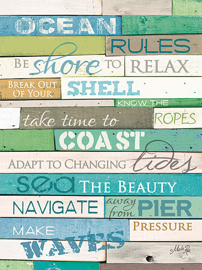 Marla Rae MA891 - Ocean Rules - Coastal, Typography, Motivating, Ocean from Penny Lane Publishing