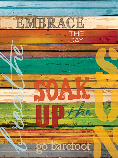 Marla Rae MA910 - Embrace the Day - Tropical, Beach, Wood Planks from Penny Lane Publishing