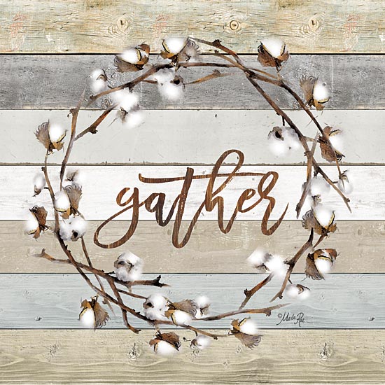 Marla Rae MAZ5060GP - Gather Cotton Wreath   - Cotton, Wreath, Gather from Penny Lane Publishing