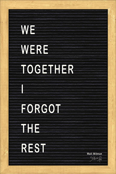 Marla Rae MAZ5095GP - We Were Together Felt Board - Inspirational, Felt Board, Typography from Penny Lane Publishing