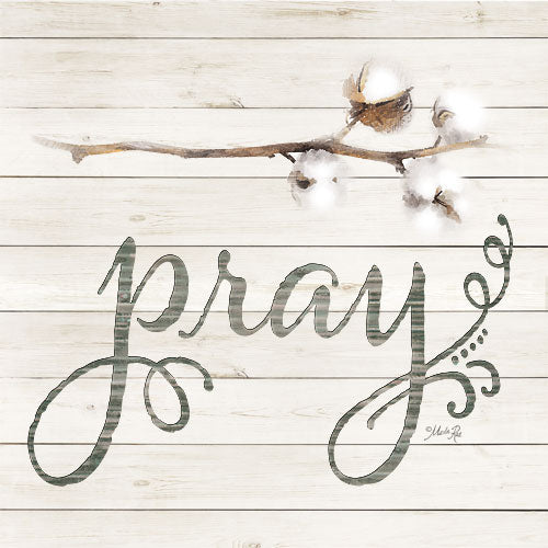 Marla Rae MAZ5146GP - Simple Words - Pray with Cotton - Pray, Calligraphy, Cotton, Wood Slates from Penny Lane Publishing