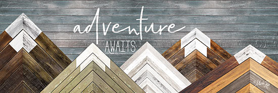 Marla Rae MAZ5170GP - Adventure Awaits - Mountains, Wood Inlay, Neutral, Adventure from Penny Lane Publishing