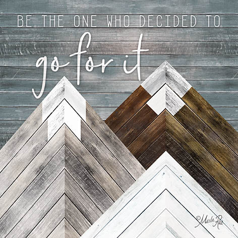 Marla Rae MAZ5172 - Go For It - Mountains, Wood Inlay, Neutral from Penny Lane Publishing