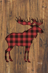 MAZ5197 - Buffalo Plaid Moose - 12x18