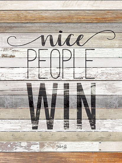 Marla Rae MAZ5204GP - Nice People Win - Win, Typography, Wood Planks from Penny Lane Publishing