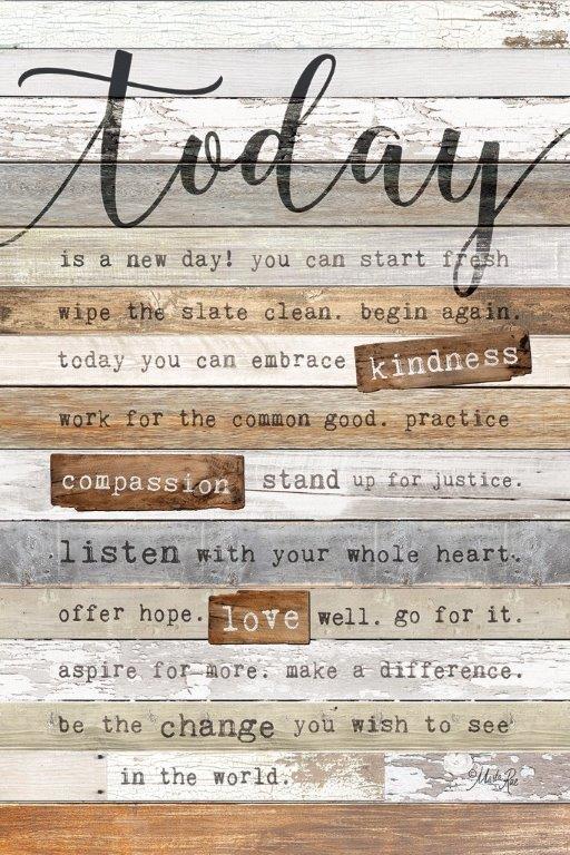 Marla Rae MAZ5206 - Today Is - Today Is, Kindness, Wood Planks, Signs, Typography from Penny Lane Publishing