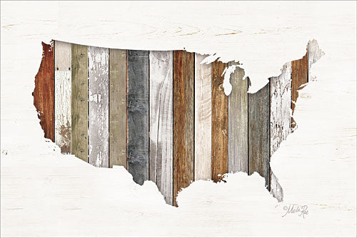 Marla Rae MAZ5212 - Wood Slat USA - Wood Slats, USA, United States, America from Penny Lane Publishing