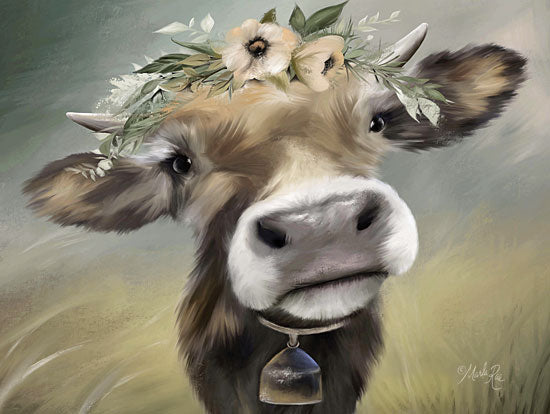 Marla Rae MAZ5321 - Moomoo Cow, Cowbell, Flowers, Portrait, Farm from Penny Lane