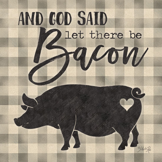 Marla Rae MAZ5347 - Let There be Bacon Pig, Farm, Brown and White, Bacon, Kitchen, Humorous from Penny Lane