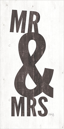 Marla Rae MAZ5446 - Mr & Mrs I - 12x24 Mr & Mrs, Wedding, Signs, Black & White from Penny Lane