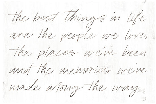 Marla Rae MAZ5463 - Best Things in Life - 18x12 Best Things in Life, Family, Home, Memories, Calligraphy, Signs from Penny Lane