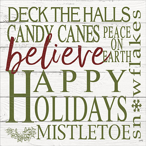 Misty Michelle MMD271 - Happy Holidays - Believe, Holiday, Typography from Penny Lane Publishing
