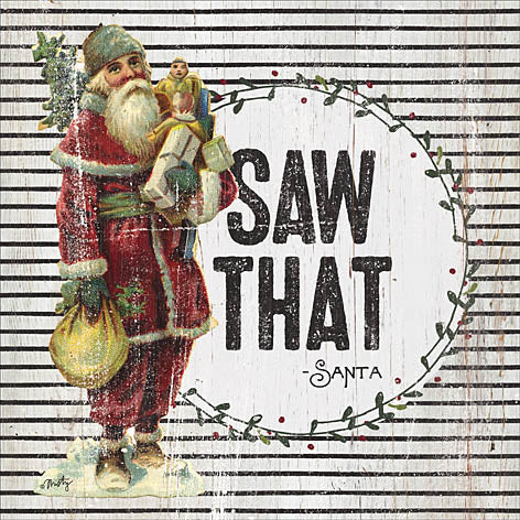 Misty Michelle MMD275 - Santa - Saw That - Santa Claus, Stripes, Holiday, Nostalgia from Penny Lane Publishing