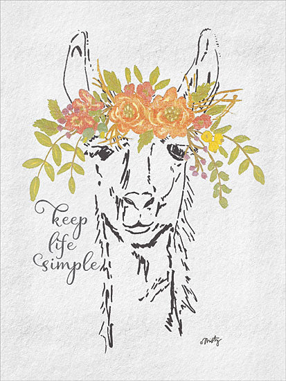 Misty Michelle MMD290 - Keep Life Simple Llama - Llama, Keep Life Simple from Penny Lane Publishing