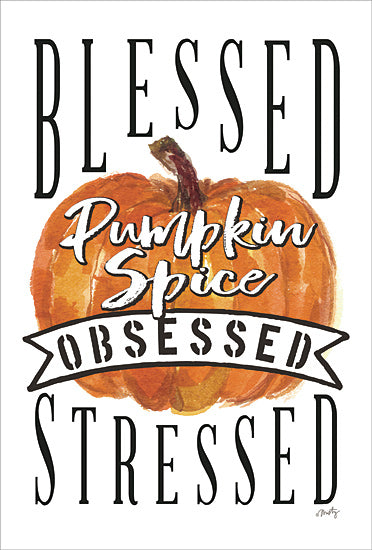 Misty Michelle MMD368 - MMD368 - Pumpkin Spice Obsessed I - 12x18 Blessed, Stressed, Pumpkin, Humor, Autumn from Penny Lane