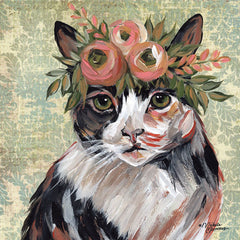 MN145 - Cat with Floral Crown - 12x12