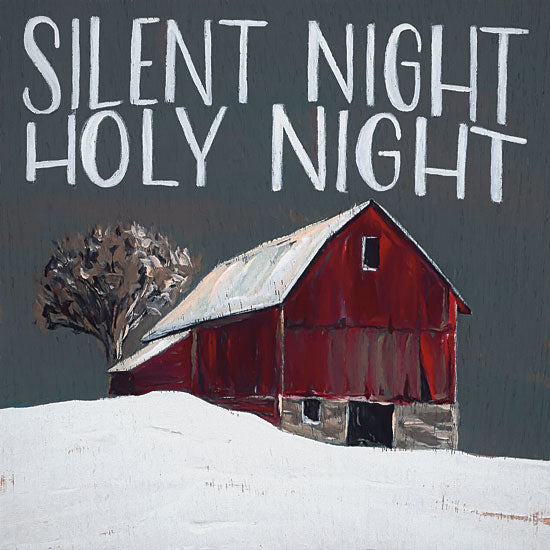 Michele Norman MN156 - Silent Night Holy Night - 12x12 Silent Night Holy Night, Barn, Winter, Farm, Red Barn from Penny Lane
